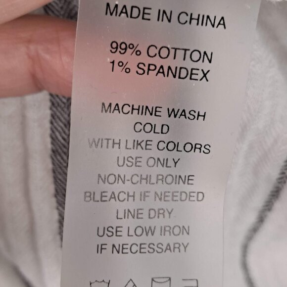 Two by Vince Camuto Size Small Lightweight Black White Striped Cotton Tunic EUC - Picture 9 of 11